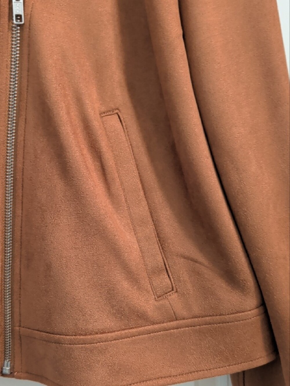 LOFT Tan Faux Suede Moto Jacket - Picture 4 of 7
